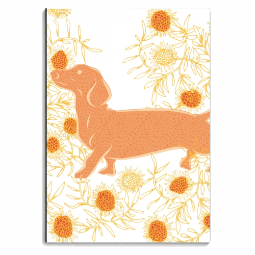 Frolicking sausage dog - personalised A4, A5, A6 notebook by Michelle Walker