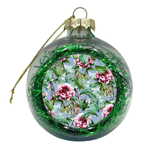 Frosty Florals - xmas bauble by Uma Prabhakar Gokhale