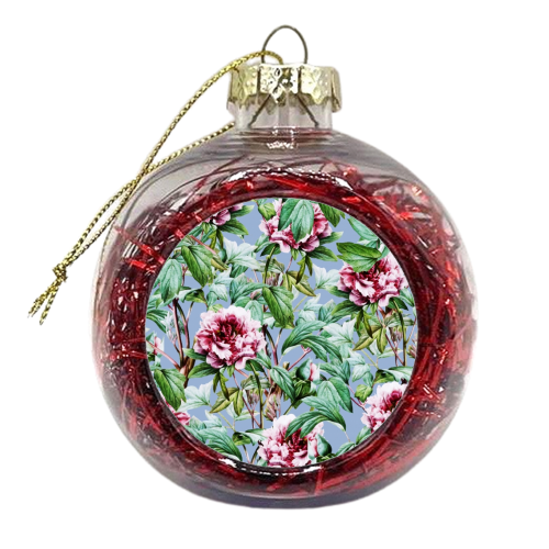 Frosty Florals - xmas bauble by Uma Prabhakar Gokhale