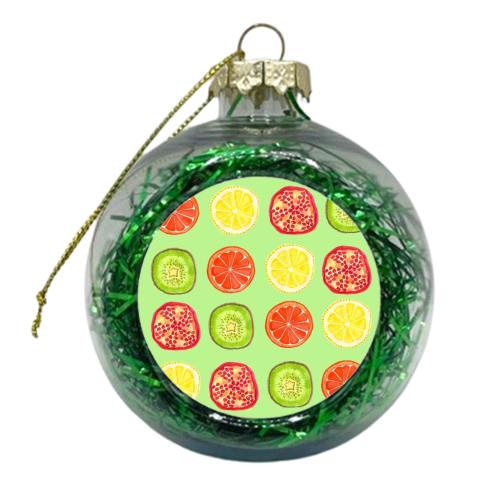 Fruit Salad - xmas bauble by Sian Larkin