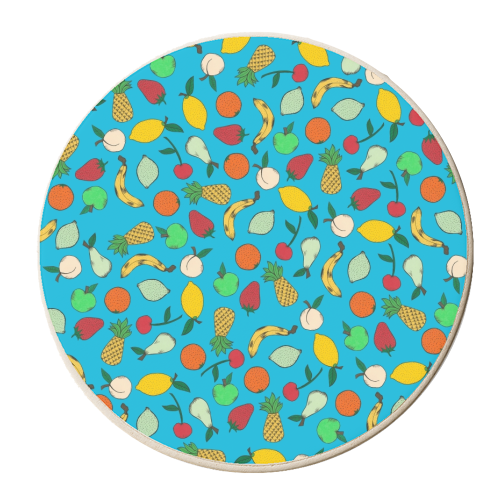 Fruit Salad - personalised beer coaster by Yazmin Brooks