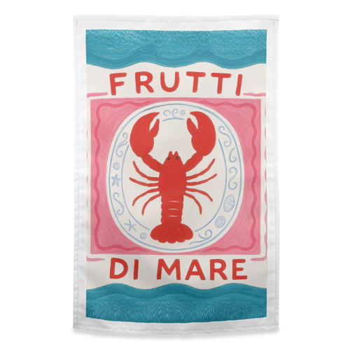 Frutti Di Mare - funny tea towel by Ms Doodle