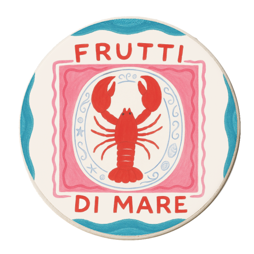 Frutti Di Mare - personalised beer coaster by Ms Doodle