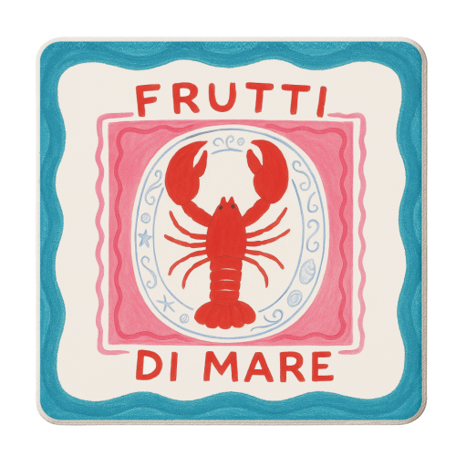 Frutti Di Mare - personalised beer coaster by Ms Doodle
