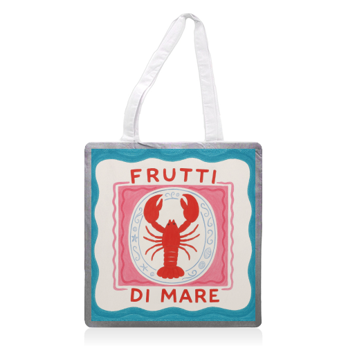Frutti Di Mare - printed canvas tote bag by Ms Doodle