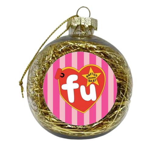 FU Beany Baby Tag - xmas bauble by Lucy Elliott