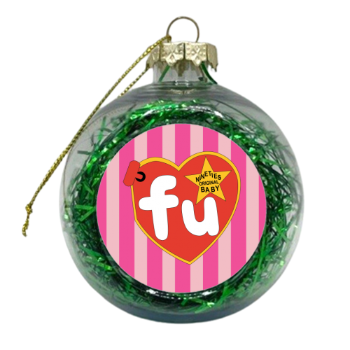 FU Beany Baby Tag - xmas bauble by Lucy Elliott