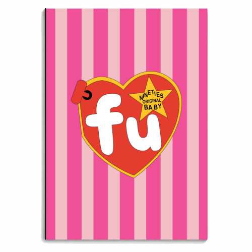 FU Beany Baby Tag - personalised A4, A5, A6 notebook by Lucy Elliott