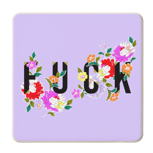 FUCK FLORAL - personalised beer coaster by PEARL & CLOVER