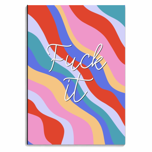 Fuck it swirl print - personalised A4, A5, A6 notebook by The Girl Next Draw