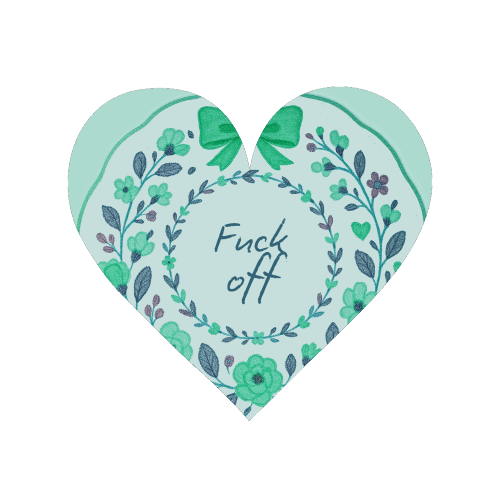 Fuck off Green Floral - Magnet by Ms Doodle