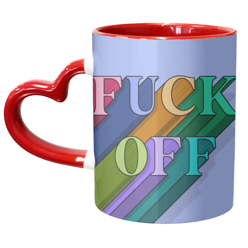 Fuck off typography print - unique mug by The Girl Next Draw