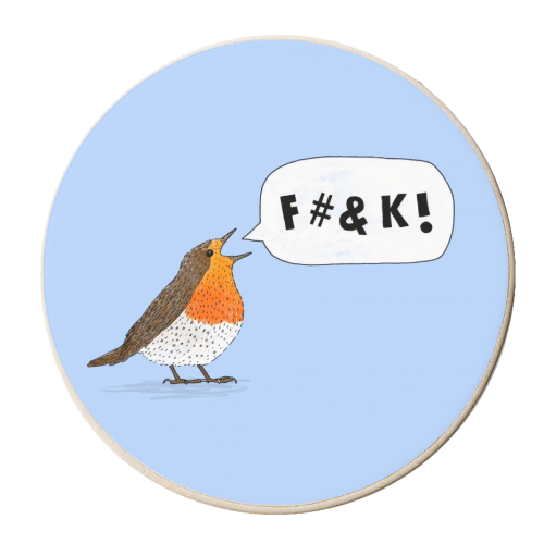 Fuck Robin - personalised beer coaster by Martina Scott