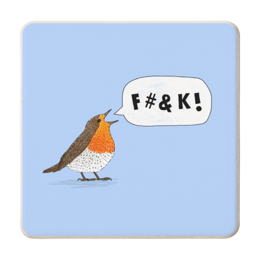 Fuck Robin - personalised beer coaster by Martina Scott