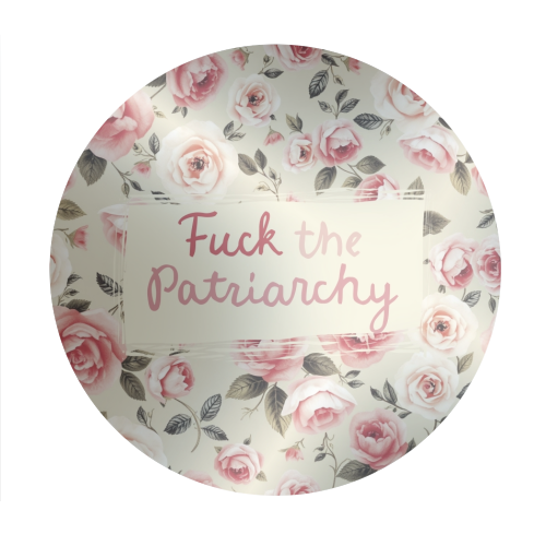 Fuck the Patriarchy vintage style gift - Circle Sticker by Giddy Kipper