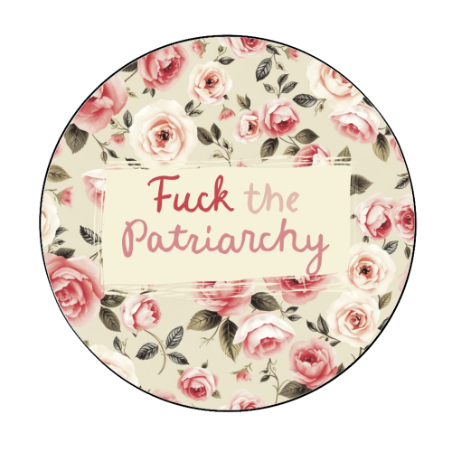 Fuck the Patriarchy vintage style gift - Circle Sticker by Giddy Kipper