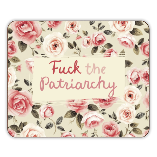 Fuck the Patriarchy vintage style gift - designer placemat by Giddy Kipper