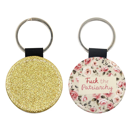 Fuck the Patriarchy vintage style gift - keyring by Giddy Kipper