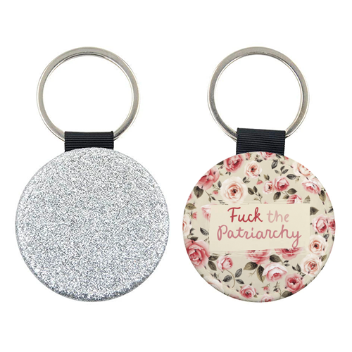 Fuck the Patriarchy vintage style gift - keyring by Giddy Kipper