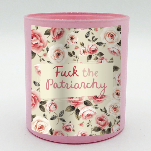 Fuck the Patriarchy vintage style gift - scented candle by Giddy Kipper
