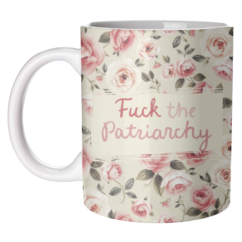 Fuck the Patriarchy vintage style gift - unique mug by Giddy Kipper