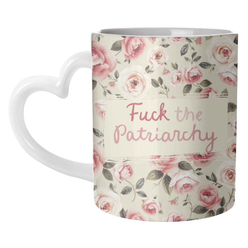 Fuck the Patriarchy vintage style gift - unique mug by Giddy Kipper