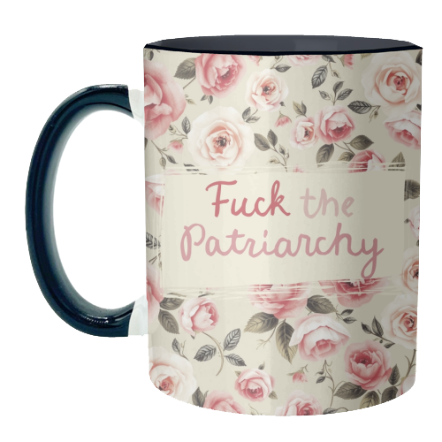 Fuck the Patriarchy vintage style gift - unique mug by Giddy Kipper