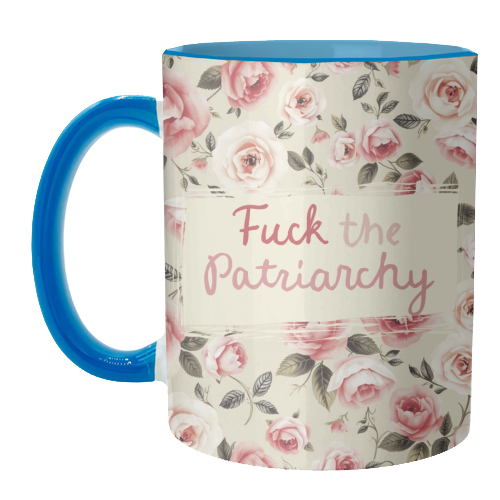 Fuck the Patriarchy vintage style gift - unique mug by Giddy Kipper