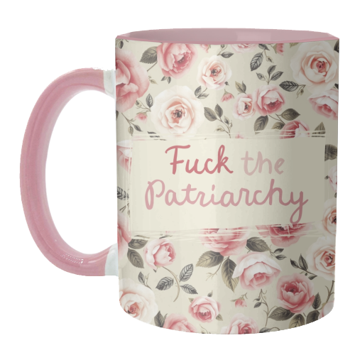 Fuck the Patriarchy vintage style gift - unique mug by Giddy Kipper