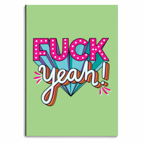 Fuck Yeah - personalised A4, A5, A6 notebook by Katie Ruby Miller