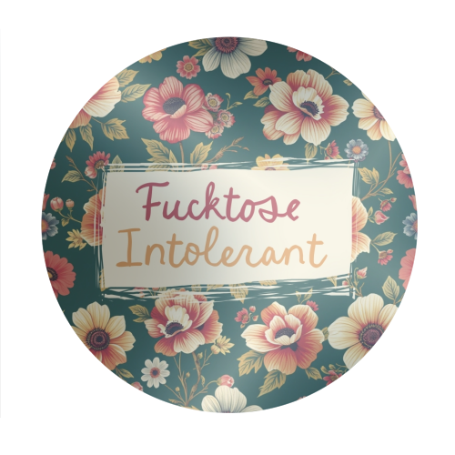 Fucktose Intolerant vintage style gift - Circle Sticker by Giddy Kipper