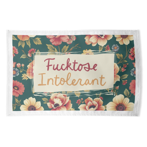Fucktose Intolerant vintage style gift - funny tea towel by Giddy Kipper