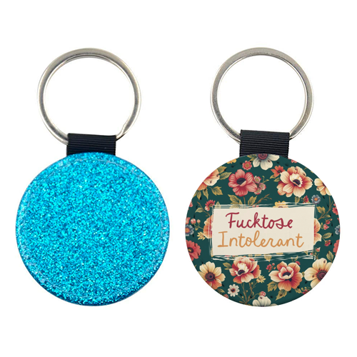 Fucktose Intolerant vintage style gift - keyring by Giddy Kipper