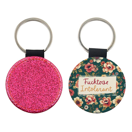 Fucktose Intolerant vintage style gift - keyring by Giddy Kipper