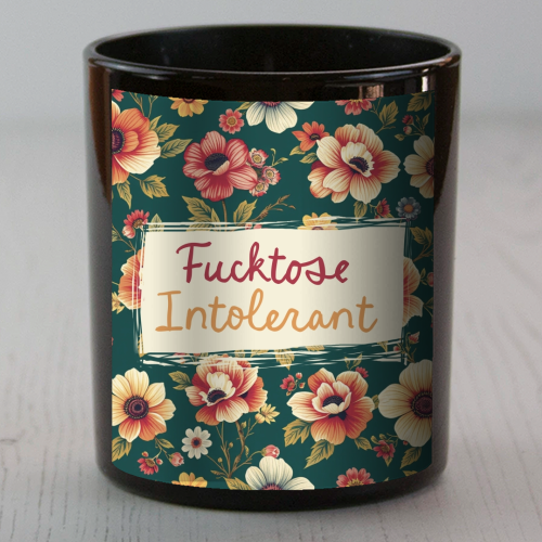 Fucktose Intolerant vintage style gift - scented candle by Giddy Kipper