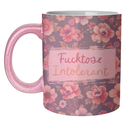 Fucktose Intolerant vintage style gift - unique mug by Giddy Kipper