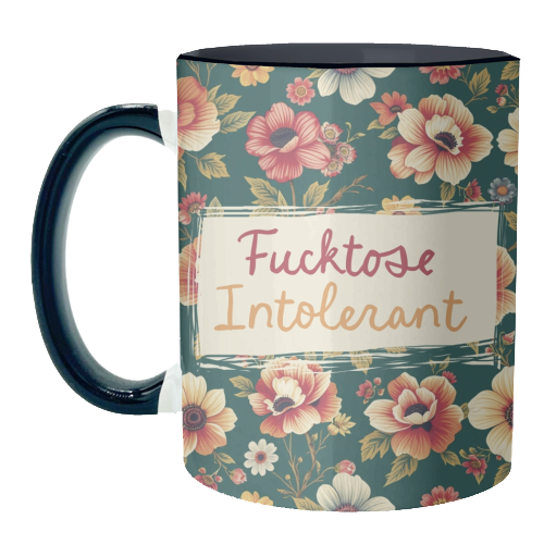 Fucktose Intolerant vintage style gift - unique mug by Giddy Kipper