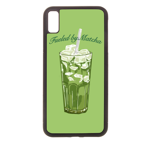 Fueled by Matcha – Vintage Green Tea Illustration - stylish phone case by EZbie