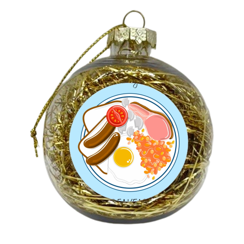 Full English Breakfast - xmas bauble by Adam Regester