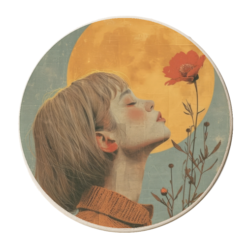 Full moon dreamer - personalised beer coaster by DejaReve