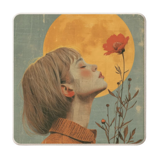 Full moon dreamer - personalised beer coaster by DejaReve