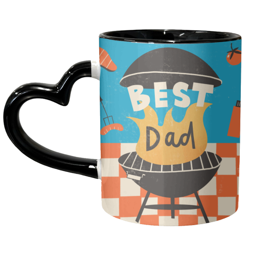 Fun Bold BBQ Dad Design - unique mug by AbiGoLucky
