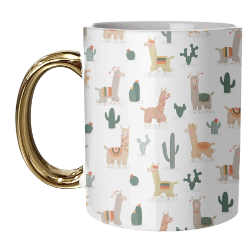 Fun llamas - unique mug by Jess Moorhouse