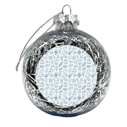 Fun Print - xmas bauble by Carl Batterbee