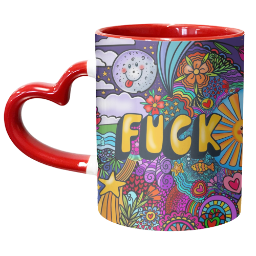 Funky Circular Fuck - unique mug by PixieDrew