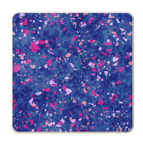 Funky Colorful Terrazzo - personalised beer coaster by Kaleiope Studio