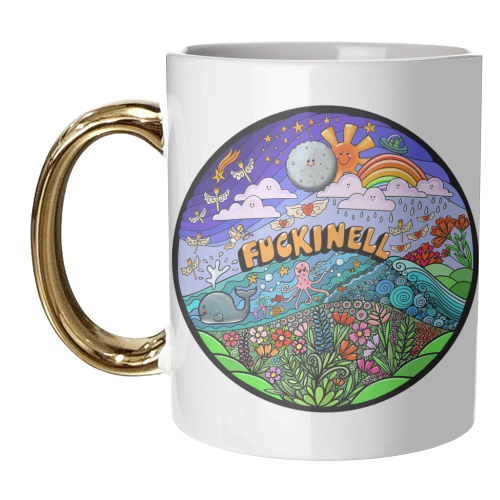 Funky Fuckinell Colourful Art - unique mug by PixieDrew
