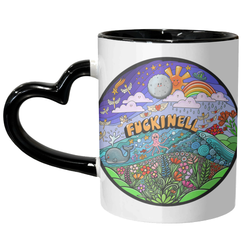 Funky Fuckinell Colourful Art - unique mug by PixieDrew