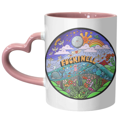 Funky Fuckinell Colourful Art - unique mug by PixieDrew
