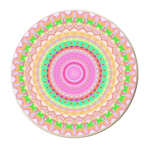 Funky Mandala - personalised beer coaster by Kaleiope Studio